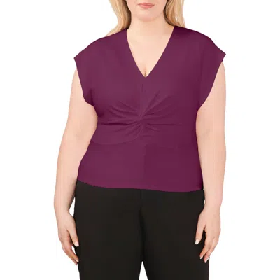 Halogen ® Twist Front Knit Top In Magenta Pink