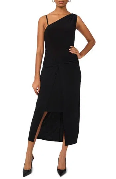Halogen ® Twist Front Midi Dress In Rich Black