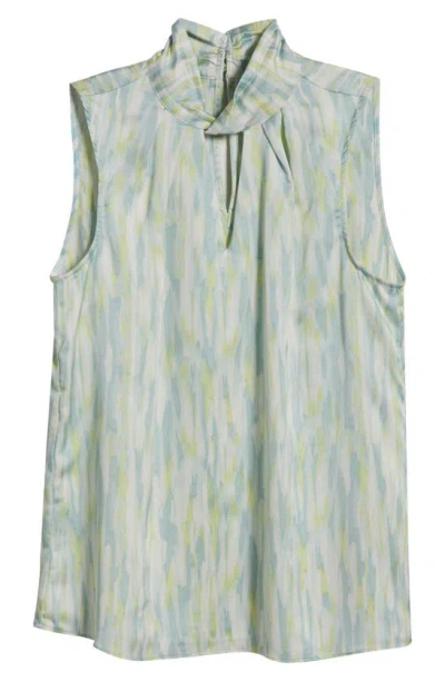 Halogen Twist Neck Sleeveless Top In Fresh Mint
