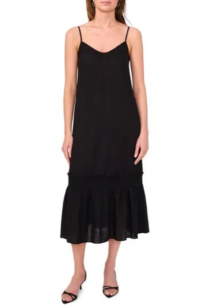 Halogen ® V-neck A-line Midi Dress In Black