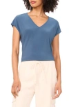 Halogen ® V-neck Dolman Sleeve T-shirt In Blue Slate