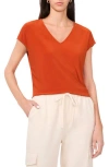 Halogen ® V-neck Dolman Sleeve T-shirt In Red Umber