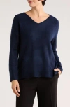 Halogen ® V-neck Sweater In Blue