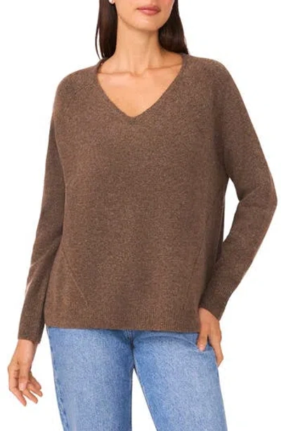 Halogen ® V-neck Sweater In Brown