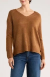 Halogen ® V-neck Sweater In Brown