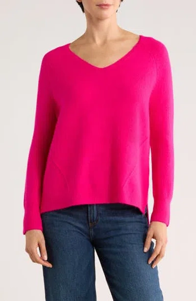 Halogen ® V-neck Sweater In Pink