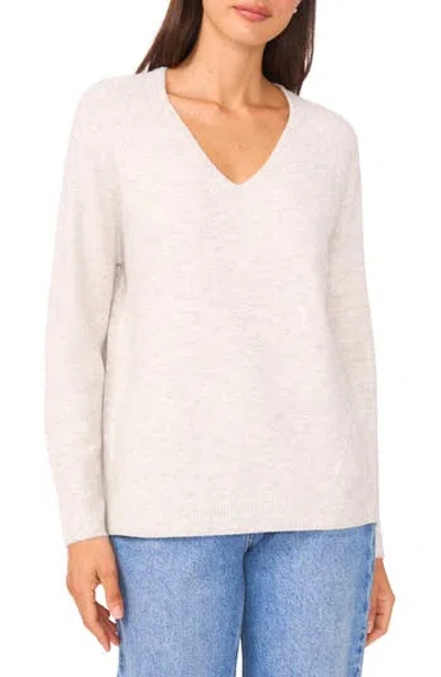 Halogen ® V-neck Sweater In White