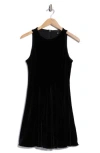 Halogen ® Velour A-line Midi Dress In Black