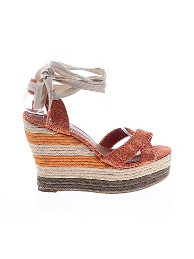 Pre-owned Halogen Wedges In Orange