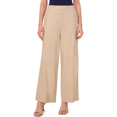 Halogen ® Wide Leg Linen Blend Pants In Oxford Beige