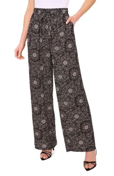 Halogen ® Wide Leg Pants In Rich Black Print
