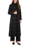 Halogen ® Windowpane Check Longline Jacket In Black