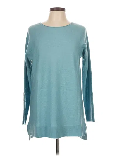 Pre-owned Halogen Wool Pullover Sweater In Blue