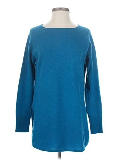 Pre-owned Halogen Wool Pullover Sweater In Blue