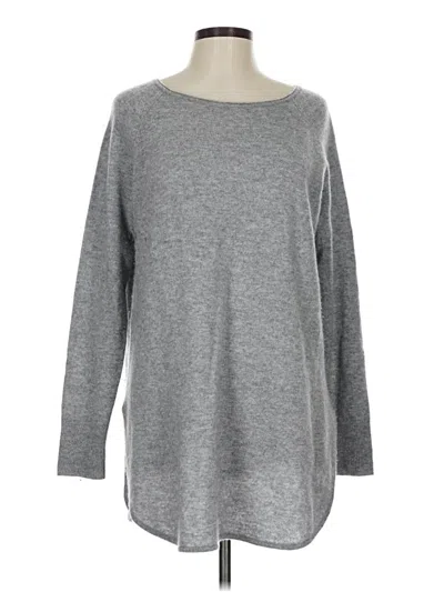 Pre-owned Halogen Wool Pullover Sweater In Gray