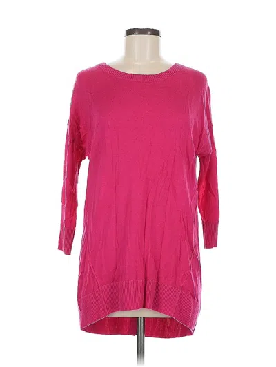 Pre-owned Halogen Wool Pullover Sweater In Pink