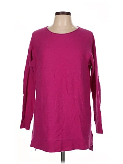 Pre-owned Halogen Wool Pullover Sweater In Pink