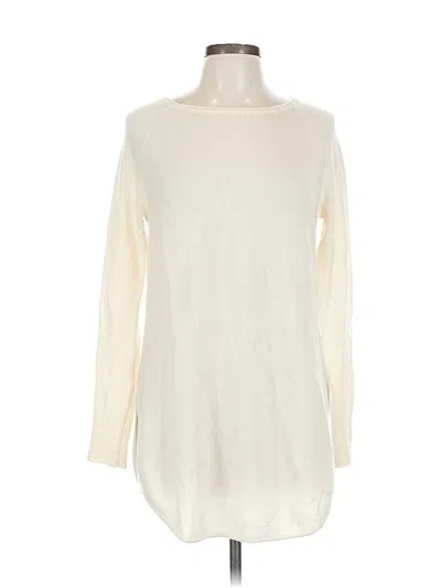 Pre-owned Halogen Wool Pullover Sweater In White