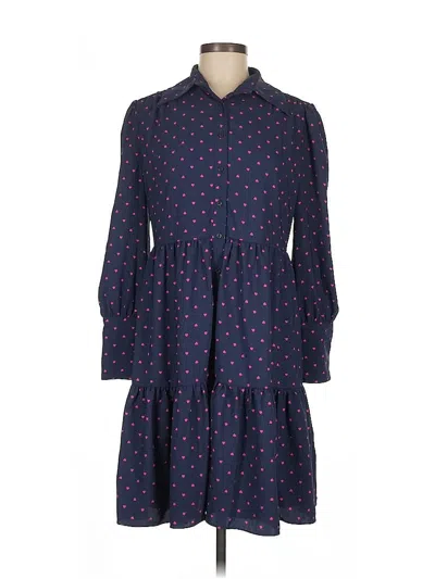 Pre-owned Halogen X Atlantic-pacific Casual Dress In Blue