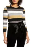 Halogen X Atlantic-pacific Neck Striped Sweater In Multicolor In Multi