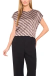 Halogen ® Zigzag Dot Print Cap Sleeve Shell In Gray