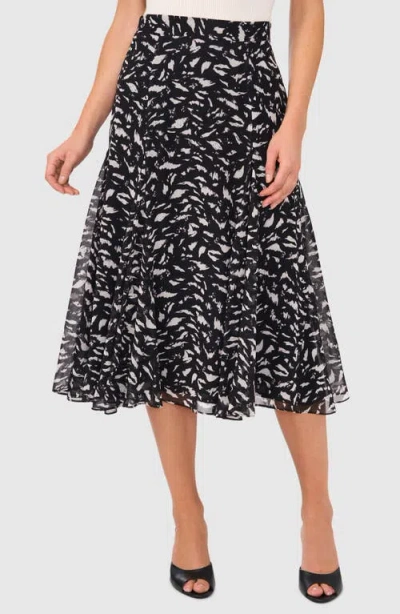 Halogenr Halogen(r) Abstract Print Skirt In Rich Black Print