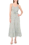 Halogenr Halogen(r) Abstract Print Tie Front Midi Dress In Storm