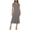 Halogenr Halogen(r) Allover Print Spread Collar A-line Dress In Blue