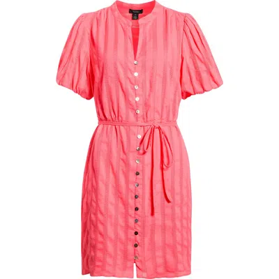 Halogenr Halogen(r) Balloon Sleeve Shirtdress In Pink