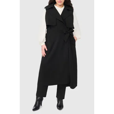 Halogenr Halogen(r) Belted Trench Vest In Rich Black 060