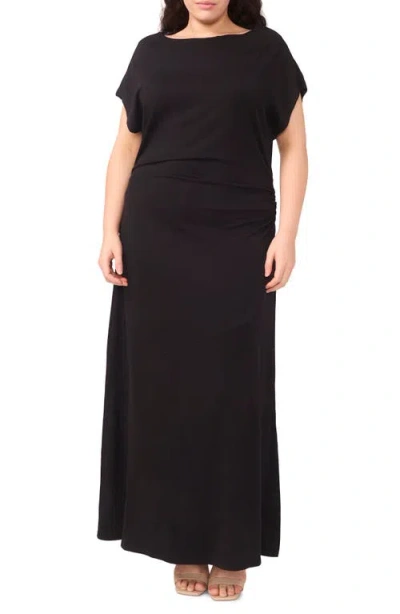 Halogenr Halogen(r) Boat Neck Dolman Sleeve Maxi Dress In Black