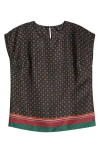 Halogenr Halogen(r) Border Print Shell In Black