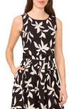 Halogenr Halogen(r) Botanical Embellished Sleeveless Shell In Black