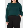 Halogenr Halogen(r) Button Cuff Cotton Blend Sweater In June Bug Green