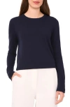 Halogenr Halogen(r) Button Cuff Crewneck Sweater In Blue
