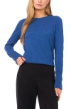 Halogenr Halogen(r) Button Cuff Crewneck Sweater In Blue
