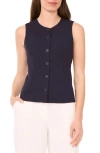 Halogenr Halogen(r) Button-up Vest In Blue