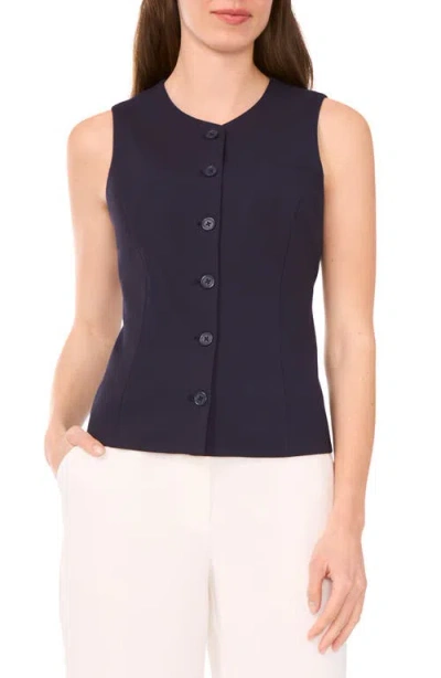Halogenr Halogen(r) Button-up Vest In Blue