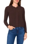 Halogenr Halogen(r) Cable Stitch Cotton Cardigan In Brown