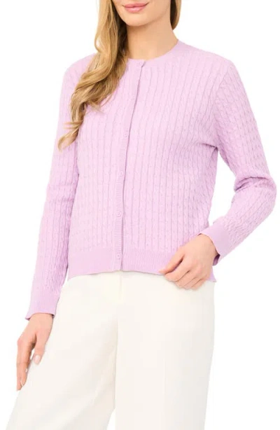 Halogenr Halogen(r) Cable Stitch Cotton Cardigan In Pink