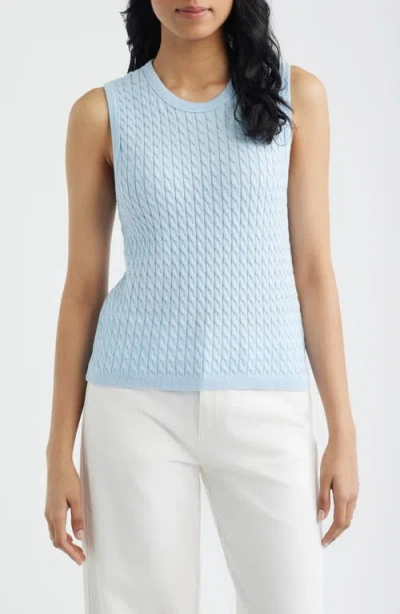 Halogenr Halogen(r) Cable Stitch Cotton Sweater Tank