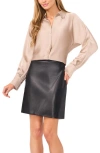 Halogenr Halogen(r) Charmeuse Button-up Shirt In Neutral