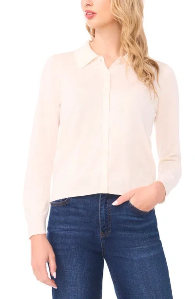 Halogenr Halogen(r) Collared Cotton Blend Cardigan In Neutral