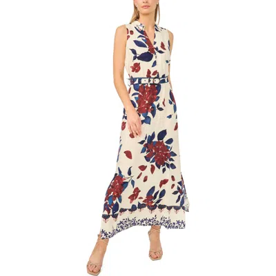 Halogenr Halogen(r) Collared Floral Sleeveless Dress