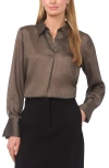 Halogenr Halogen(r) Collared Herringbone Popover Top In Brown