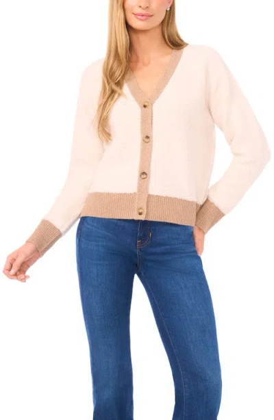 Halogenr Halogen(r) Colorblock Loop Stitch Cardigan In Neutral