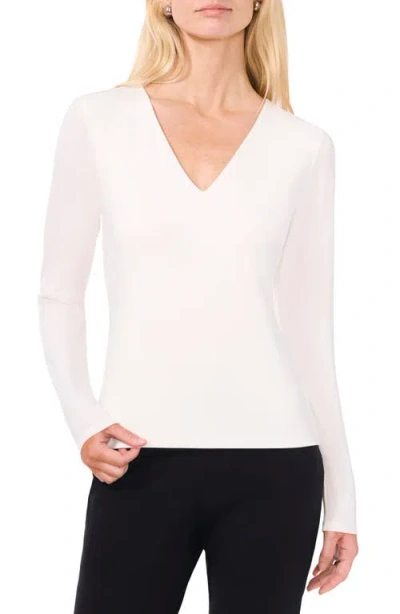 Halogenr Halogen(r) Compression V-neck Top In New Ivory