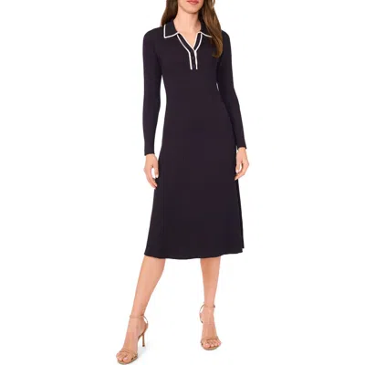 Halogenr Halogen(r) Contrast Trim Long Sleeve Sweater Dress