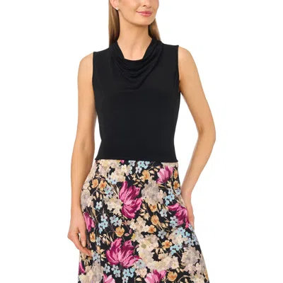 Halogenr Halogen(r) Cowl Neck Knit Tank In Rich Black 060