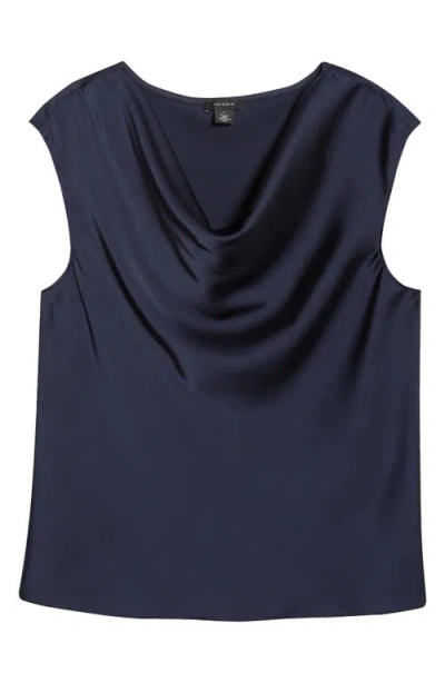 Halogenr Halogen(r) Cowl Neck Sleeveless Top In Blue